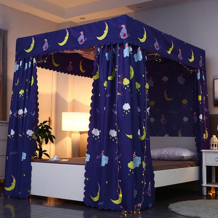 91家纺网 家纺一手货源 找家纺 迷仙巢 2022新款遮光床帘蚊帐 晚安