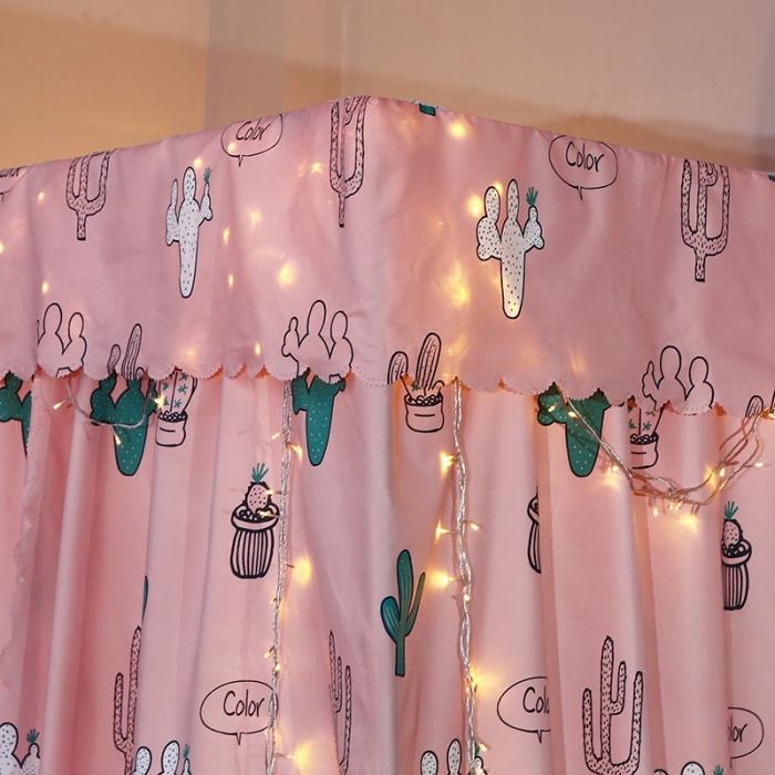 91家纺网 家纺一手货源 找家纺 迷仙巢 2022新款遮光床帘蚊帐 仙人掌