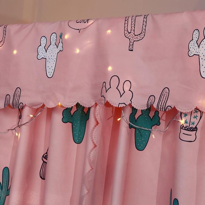 91家纺网 家纺一手货源 找家纺 迷仙巢 2022新款遮光床帘蚊帐 仙人掌