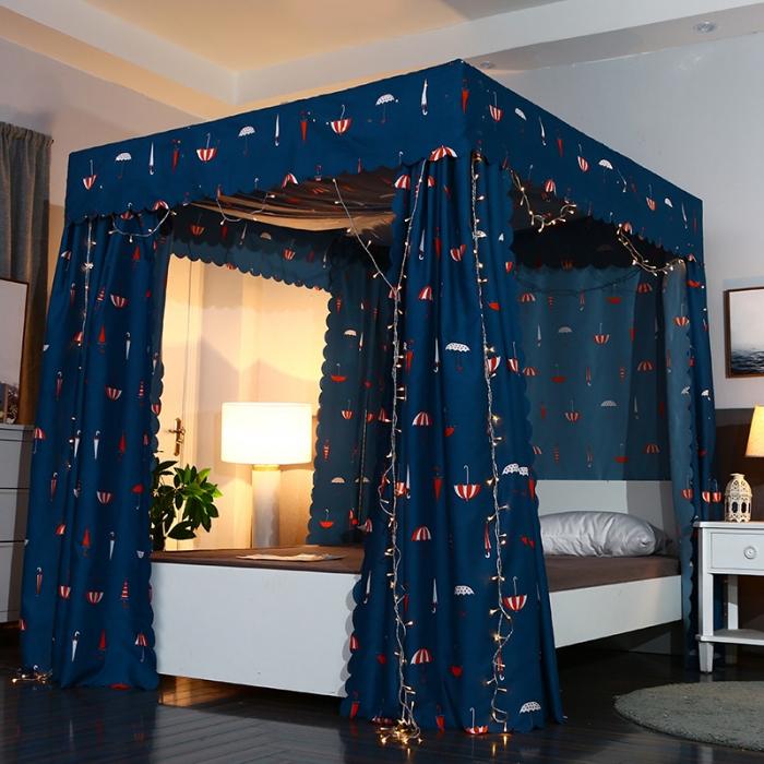 91家纺网 家纺一手货源 找家纺 迷仙巢 2022新款遮光床帘蚊帐 小雨伞