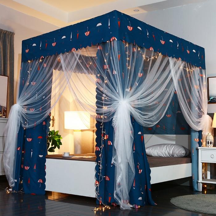 91家纺网 家纺一手货源 找家纺 迷仙巢 2022新款遮光床帘蚊帐 小雨伞