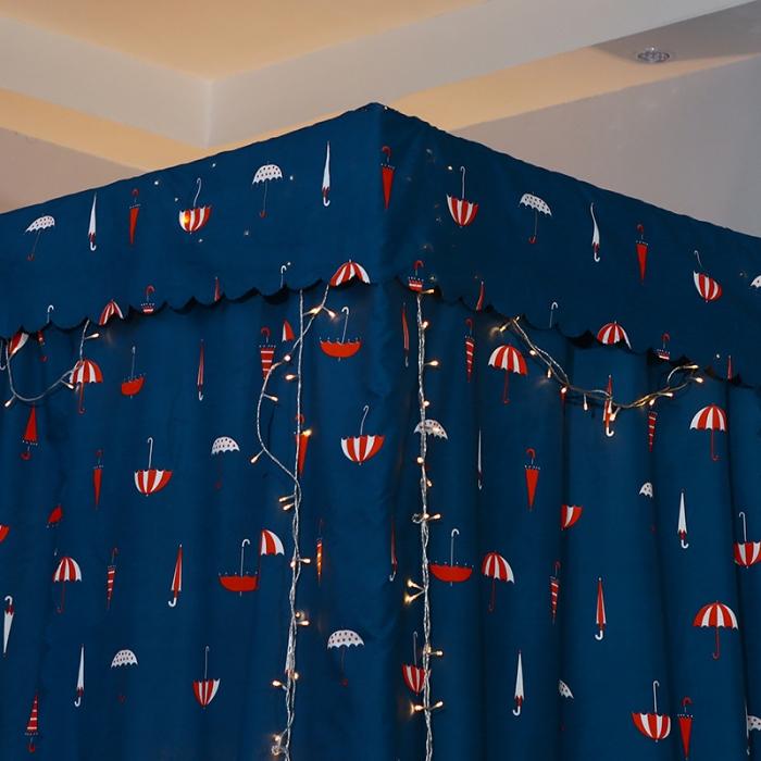 91家纺网 家纺一手货源 找家纺 迷仙巢 2022新款遮光床帘蚊帐 小雨伞