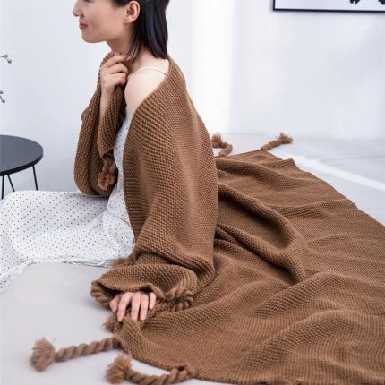 91家纺网 家纺一手货源 找家纺 暖绵绵 新品映曼毯子针织毯子线毯 浅咖