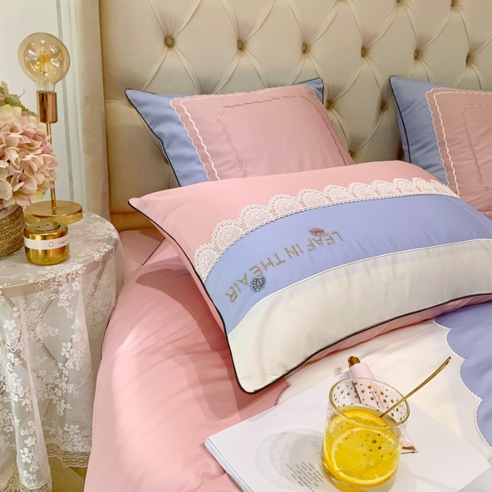 91家纺网 家纺一手货源 找家纺 馨蕊家居2021新款60s双股埃及长绒棉繁花似锦-浅兰