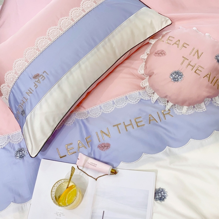 91家纺网 家纺一手货源 找家纺 馨蕊家居2021新款60s双股埃及长绒棉繁花似锦-浅兰