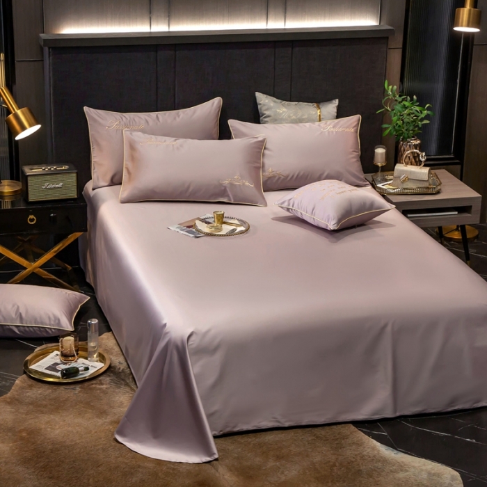 91家纺网 家纺一手货源 找家纺 馨蕊家居2021新款60s双股埃及长绒棉摩卡系列 豆粉