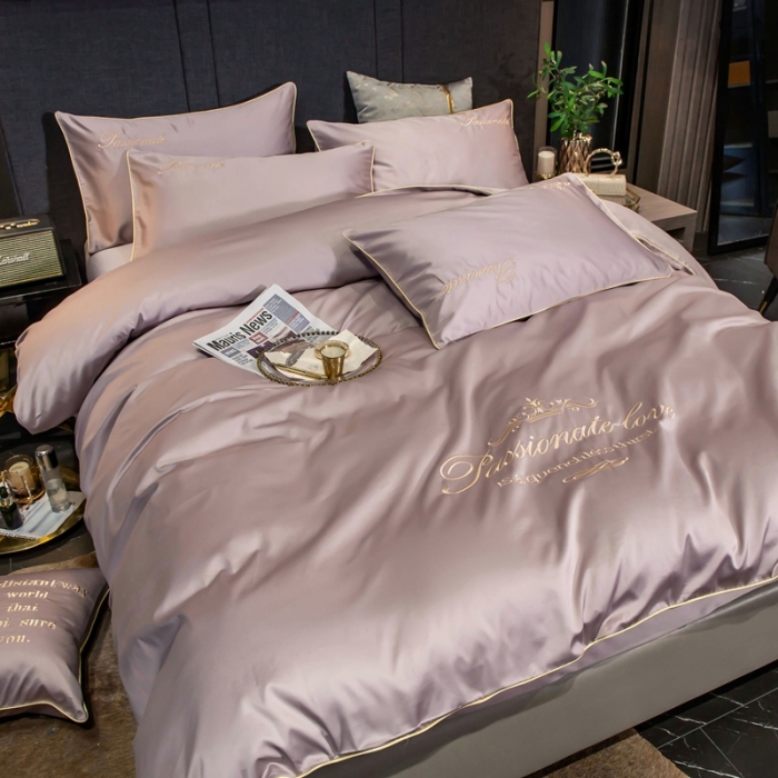 91家纺网 家纺一手货源 找家纺 馨蕊家居2021新款60s双股埃及长绒棉摩卡系列 豆粉