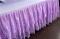 91家纺网 家纺一手货源 找家纺 牵依2021新款双层蕾丝床裙冰丝席 麋鹿-紫
