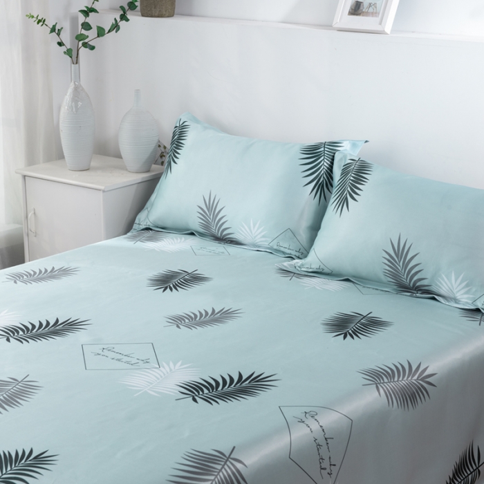 91家纺网 家纺一手货源 找家纺 小芽 2024新款冰凉丝印花凉席小清新系列 四季之风