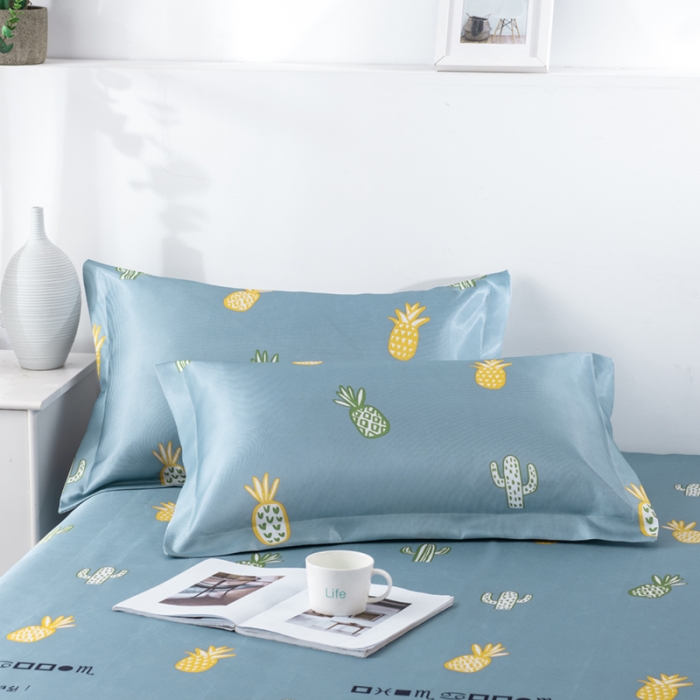 91家纺网 家纺一手货源 找家纺 小芽 2024新款冰凉丝印花凉席小清新系列 菠萝