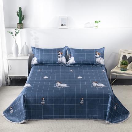 91家纺网 家纺一手货源 找家纺 小芽 2024新款冰凉丝印花凉席小清新系列 可爱狗狗