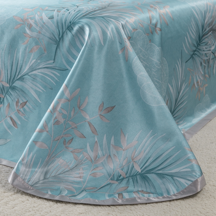 91家纺网 家纺一手货源 找家纺 小芽 2024新款冰凉丝印花凉席小清新系列 又见夏天