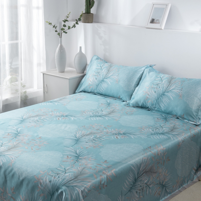 91家纺网 家纺一手货源 找家纺 小芽 2024新款冰凉丝印花凉席小清新系列 又见夏天