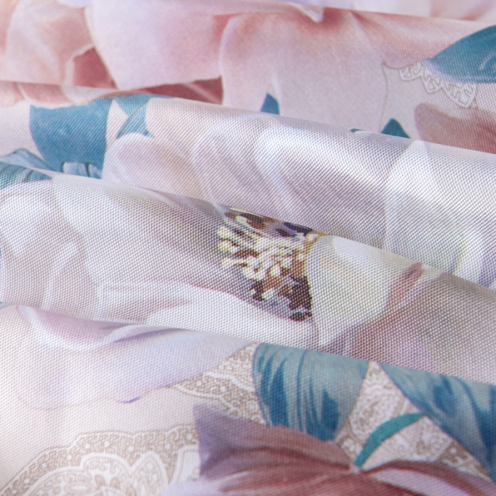 91家纺网 家纺一手货源 找家纺 小芽 2024新款冰凉丝印花凉席小清新系列 花绣