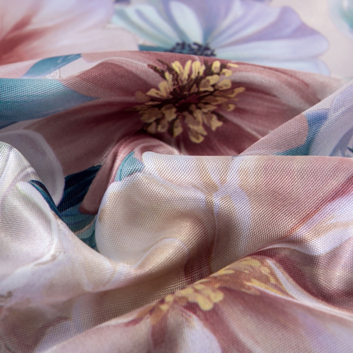 91家纺网 家纺一手货源 找家纺 小芽 2024新款冰凉丝印花凉席小清新系列 花绣