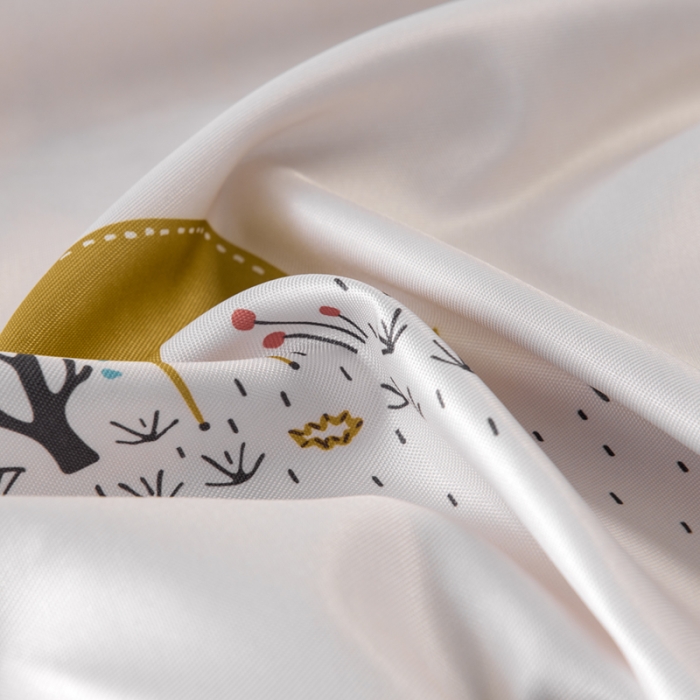 91家纺网 家纺一手货源 找家纺 小芽 2024新款冰凉丝印花凉席小清新系列 小鹿乱撞