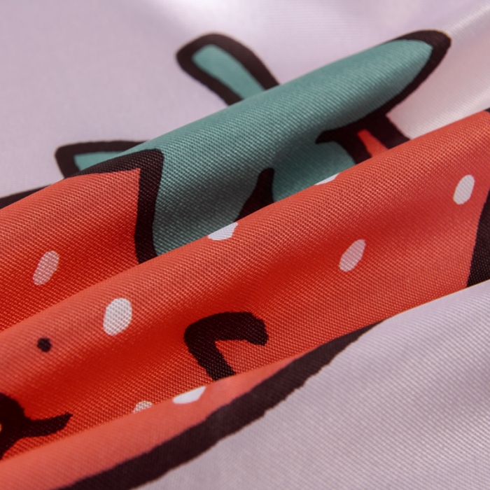 91家纺网 家纺一手货源 找家纺 小芽 2024新款冰凉丝印花凉席小清新系列 趣味草莓