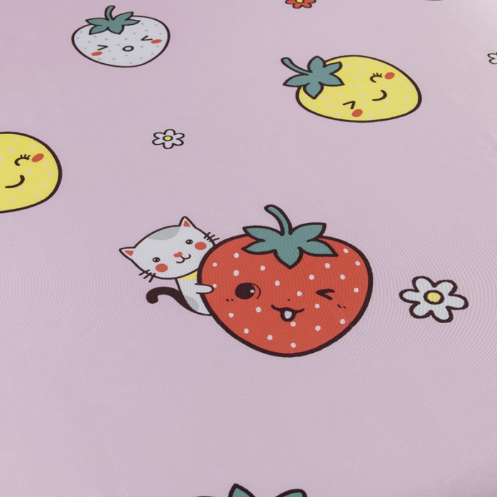 91家纺网 家纺一手货源 找家纺 小芽 2024新款冰凉丝印花凉席小清新系列 趣味草莓