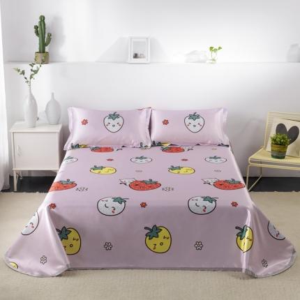 小芽 2024新款冰凉丝印花凉席小清新系列 趣味草莓