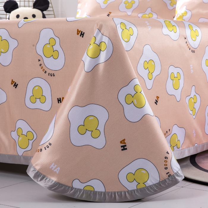 91家纺网 家纺一手货源 找家纺 小芽 迪士尼床单款冰丝凉席 蛋壳米奇玉