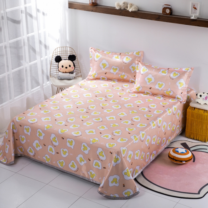 91家纺网 家纺一手货源 找家纺 小芽 迪士尼床单款冰丝凉席 蛋壳米奇玉