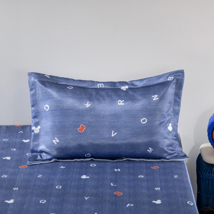 91家纺网 家纺一手货源 找家纺 小芽 迪士尼床单款冰丝凉席 字母米奇