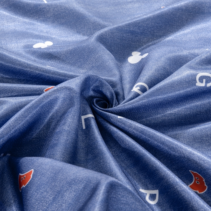 91家纺网 家纺一手货源 找家纺 小芽 迪士尼床单款冰丝凉席 字母米奇