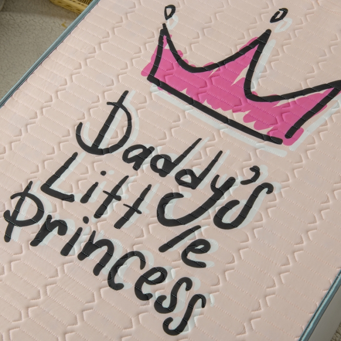 91家纺网 家纺一手货源 找家纺 小芽 2024新款儿童冰感丝乳胶凉席床款 粉红小皇冠