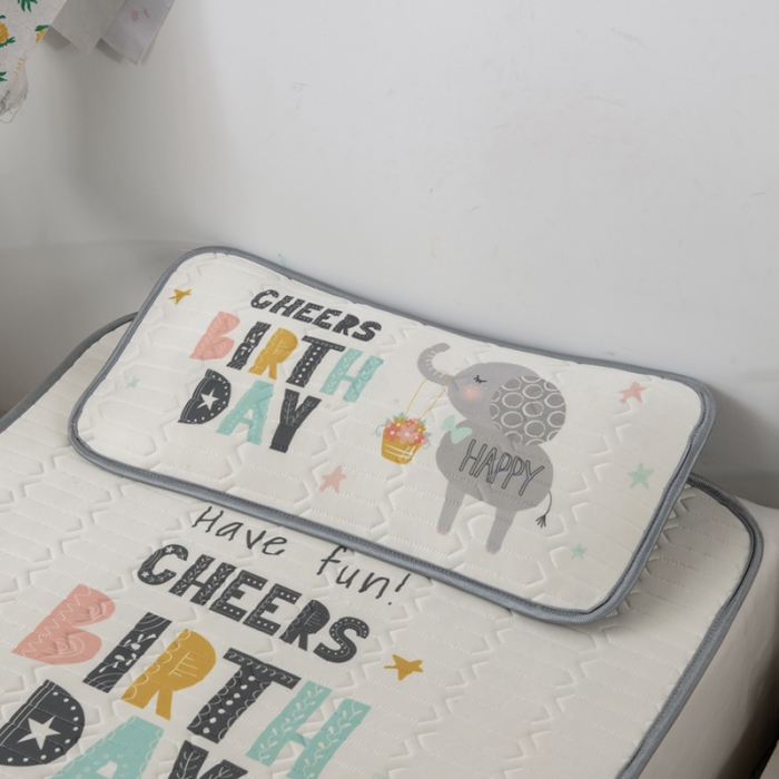 91家纺网 家纺一手货源 找家纺 小芽 2024新款儿童冰感丝乳胶凉席床款 童话里的礼物