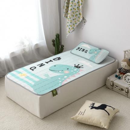 小芽 2024新款儿童冰感丝乳胶凉席床款 小恐龙