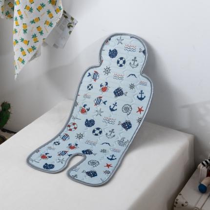 91家纺网 家纺一手货源 找家纺 小芽 2024新款儿童冰感丝乳胶凉席推车款 航海日记