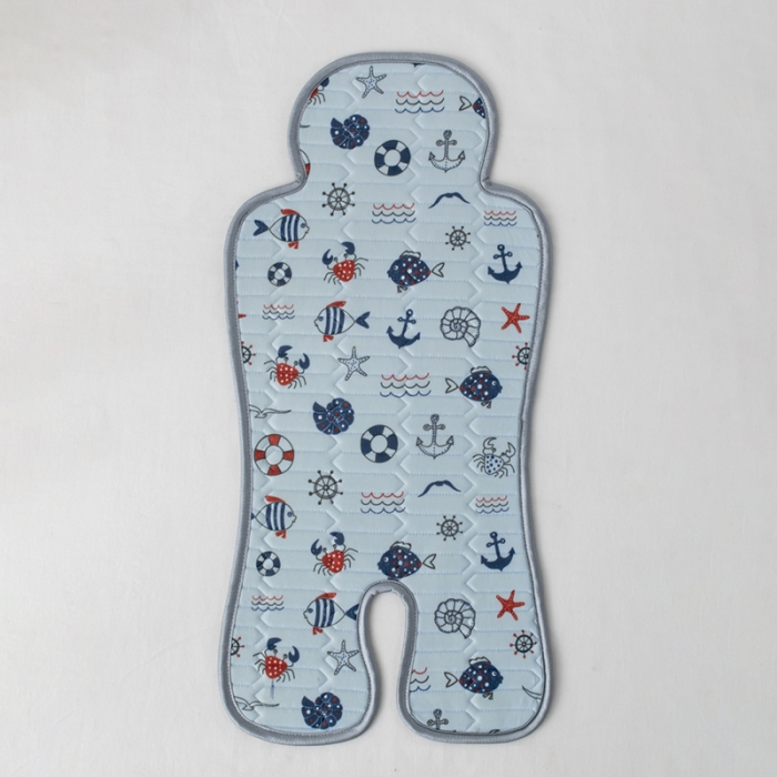 91家纺网 家纺一手货源 找家纺 小芽 2024新款儿童冰感丝乳胶凉席推车款 航海日记