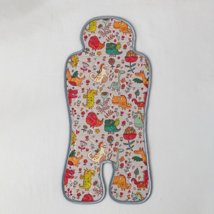 91家纺网 家纺一手货源 找家纺 小芽 2024新款儿童冰感丝乳胶凉席推车款 恐龙乐园