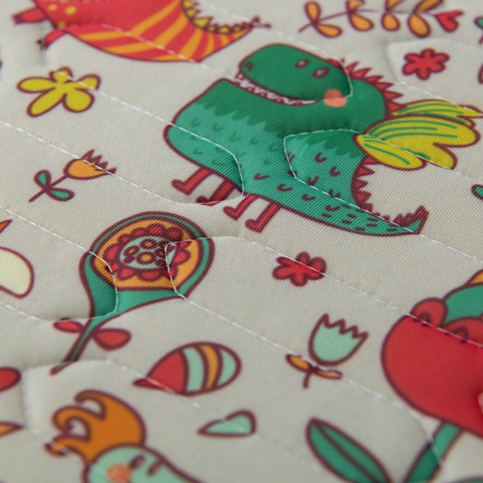 91家纺网 家纺一手货源 找家纺 小芽 2024新款儿童冰感丝乳胶凉席推车款 恐龙乐园