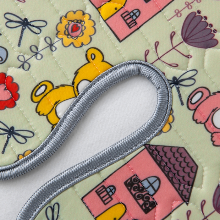 91家纺网 家纺一手货源 找家纺 小芽 2024新款儿童冰感丝乳胶凉席推车款 泰迪熊