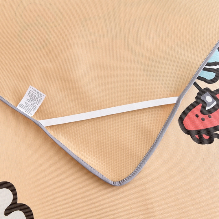 91家纺网 家纺一手货源 找家纺 佰亿莱2024新款数码印花卡通大版数码冰丝席凉席 加油鸭