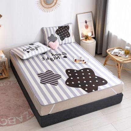 91家纺网 家纺一手货源 找家纺 佰亿莱2024新款数码印花卡通大版数码冰丝席凉席 晚安小星星