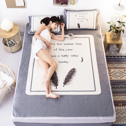 91家纺网 家纺一手货源 找家纺 （总）北纬27度 2020新款ins养生纳米纤维冰丝席