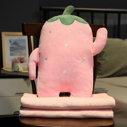 91家纺网 家纺一手货源 找家纺 （总）仟亿莱家纺 2020新款立体水果多功能抱枕毯