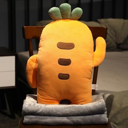 91家纺网 家纺一手货源 找家纺 仟亿莱家纺 2020新款立体水果多功能抱枕毯 胡萝卜三合一