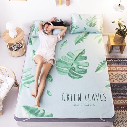 91家纺网 家纺一手货源 找家纺 北纬27度 2020新款ins养生纳米纤维冰丝席 夏日风情