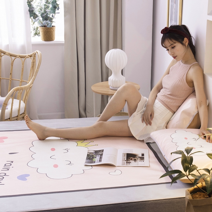 91家纺网 家纺一手货源 找家纺 北纬27度 2020新款ins养生纳米纤维冰丝席 云朵