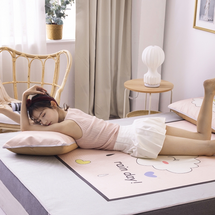 91家纺网 家纺一手货源 找家纺 北纬27度 2020新款ins养生纳米纤维冰丝席 云朵