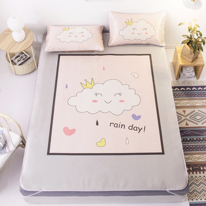 91家纺网 家纺一手货源 找家纺 北纬27度 2020新款ins养生纳米纤维冰丝席 云朵