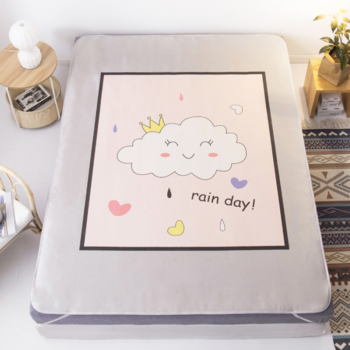 91家纺网 家纺一手货源 找家纺 北纬27度 2020新款ins养生纳米纤维冰丝席 云朵