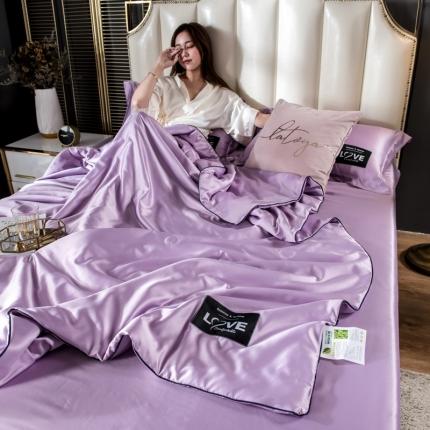 丽莱美家纺2024爆款天丝夏被 浅紫