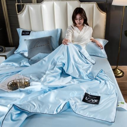 丽莱美家纺2024爆款天丝夏被 天蓝