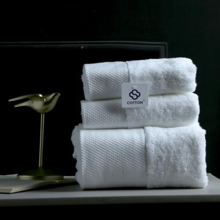 五星级酒店毛巾铂金缎宾馆浴巾白色面巾美容院方巾定制绣LOGO
