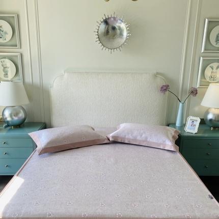 91家纺网 家纺一手货源 找家纺 （总）本希 2020新款可水洗冰丝凉席提花床笠系列实拍图