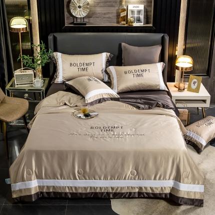 91家纺网 家纺一手货源 找家纺 （总）鼎飞家纺 2020莫代尔水洗真丝夏被四件套